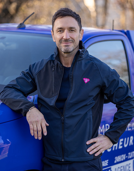 Portrait de Frédéric déboucheur sur le secteur de Bordeaux Ouest
