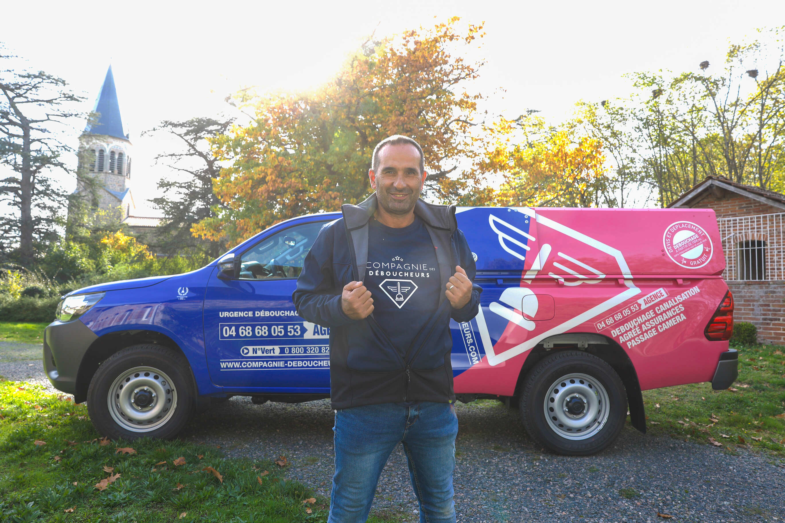 Pickup d'intervention de débouchage de canalisation à Perpignan