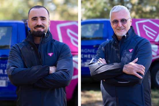 Portraits d'Arnold et Franck, déboucheurs sur le département de l'Aube